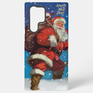 Hoofdtelefoonhoes Santa Clause gelukkig nieuwjaar Samsung Galaxy Hoesje