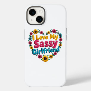 Hoofdtelefoonhoesje 'Ik hou van mijn pittige vrien Case-Mate iPhone 14 Hoesje