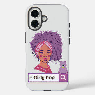 Hoofdtelefoonhoesje meisjesachtige pop teddybeer iPhone 16 hoesje