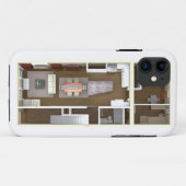 Hoofdtelefoonhoesje met architectonisch plattegron Case-Mate iPhone case (Achterkant (horizontaal))