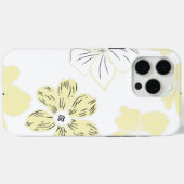Hoofdtelefoonhoesje met gele bloem Case-Mate iPhone case (Achterkant (horizontaal))