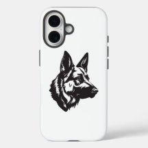 Hoofdtelefoonhoesje voor iPhone met Duitse Herders