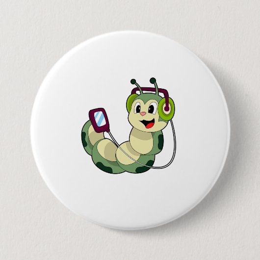 Hoofdtelefoonmuziek van de derde pijler ronde button 7,6 cm (Voorkant)