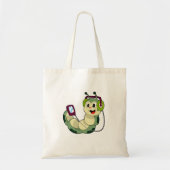 Hoofdtelefoonmuziek van de derde pijler tote bag (Voorkant)