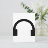 hoofdtelefoonpictogram briefkaart (Staand voorkant)