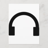 hoofdtelefoonpictogram briefkaart (Voorkant)