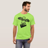 Hoofdtelefoons, ringen en Cassettebandje T-shirt (Voorkant volledig)