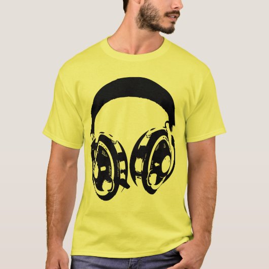 hoofdtelefoons t-shirt (Voorkant)
