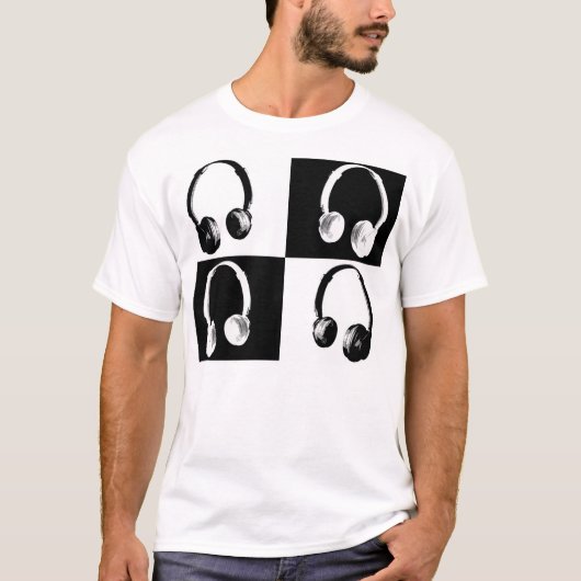 Hoofdtelefoonstijl T-shirt (Voorkant)