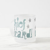 hoofdtovenaar! mok van gevorst glas (Voorkant links)