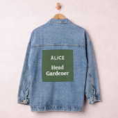 Hoofdtuinier Aangepaste Naam Kleding Tuinieren Cad Denim Jacket (Hangar)