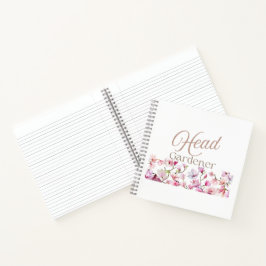 Hoofdtuinier Bloemrijke Moederdag & Verjaardagscad Notitieboek