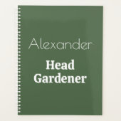 Hoofdtuinier Funny Aangepaste Gepersonaliseerde Tu Planner (Voorkant)