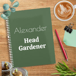 Hoofdtuinier Funny Aangepaste Gepersonaliseerde Tu Planner