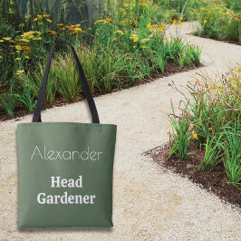 Hoofdtuinier Groen Tuinieren Thema Persoonlijk Tote Bag
