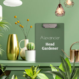 Hoofdtuinman Groen Grappig Tuincadeau Tuinieren Klembord