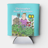 Hoofdtuinman. Voeg keuze uit jouw namen toe. Blikjeskoeler (Voorkant)