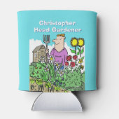 Hoofdtuinman. Voeg keuze uit jouw namen toe. Blikjeskoeler (Achterkant)