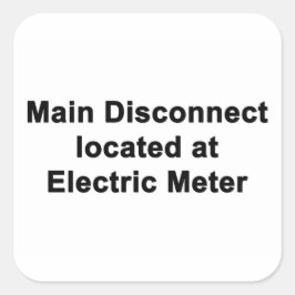 Hoofdverbinding bij elektrische meter, zes sticker