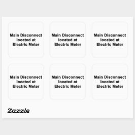 Hoofdverbinding bij elektrische meter, zes sticker
