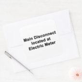 Hoofdverbinding bij elektrische meter, zes sticker (Envelop)