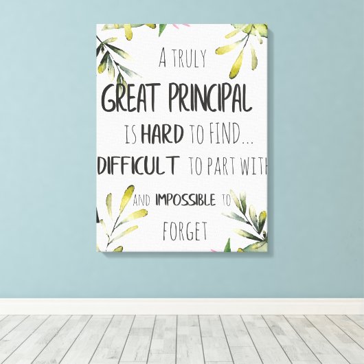 Hoofdvordering Cadeaubon Belangrijkste Kantoor dec Canvas Afdruk (Insitu (Houten vloer))