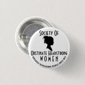 Hoofdvrouwen Ronde Button 3,2 Cm (Voorkant /achterkant)