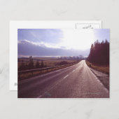 Hoofdweg met lage winterzon. briefkaart (Voorkant / Achterkant)