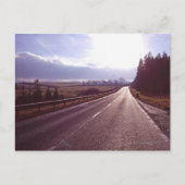 Hoofdweg met lage winterzon. briefkaart (Voorkant)