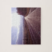 Hoofdweg met lage winterzon. legpuzzel (Verticaal)