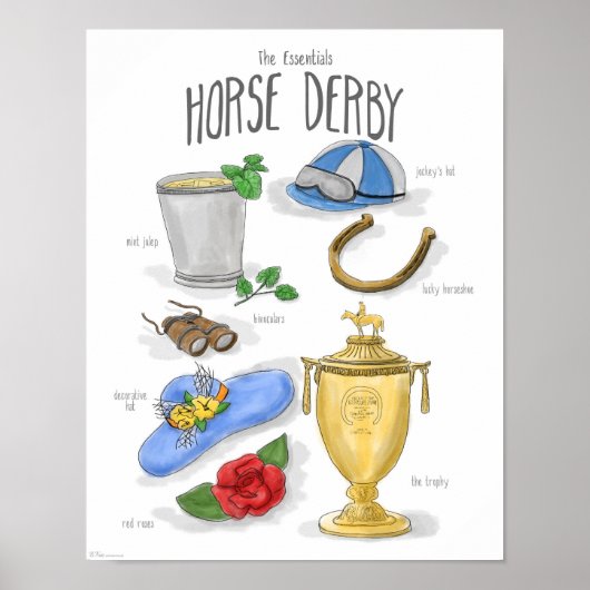 Hoofdzaak: Horse Derby Poster (Voorkant)