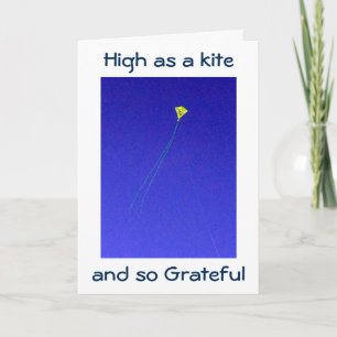 HOOG ALS EEN KITE/ZO GRATEFUL "U" IS "MIJN" VRIEND BEDANKKAART