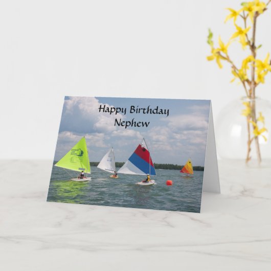 **HOOG BIRTHDAAGSE NEPHEW** EN FAV SAILOR KAART (Gele Bloem)