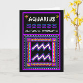 HOOG BIRTHDAY AQUARIUS! KAART (Gele Bloem)