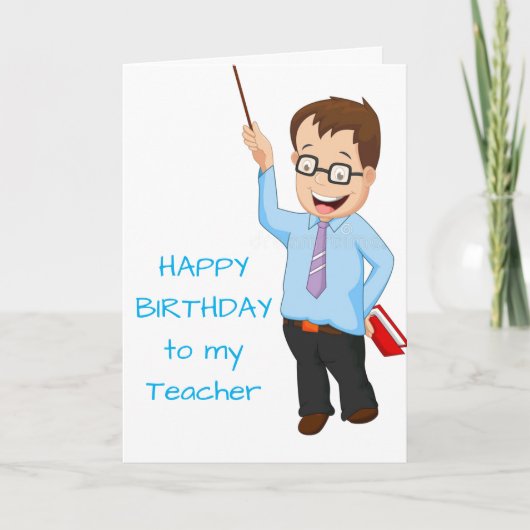 **HOOG BIRTHDAY** & *DANK U* TEACHER KAART (Voorkant)