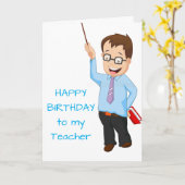 **HOOG BIRTHDAY** & *DANK U* TEACHER KAART (Gele Bloem)