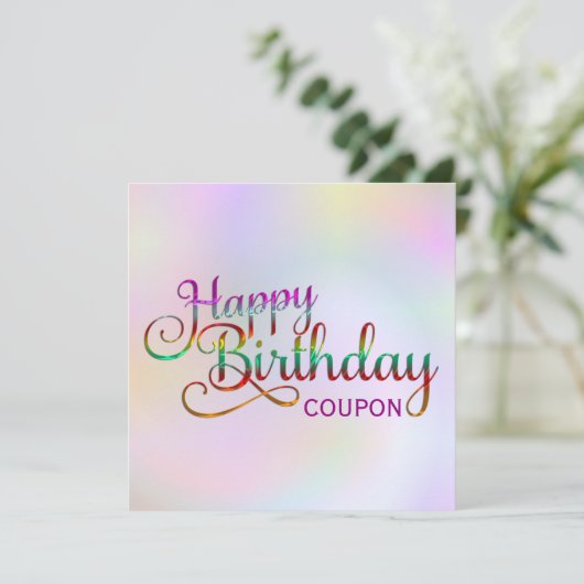 HOOG BIRTHDAY - tekstontwerp + uw eigen ideeën (Staand voorkant)