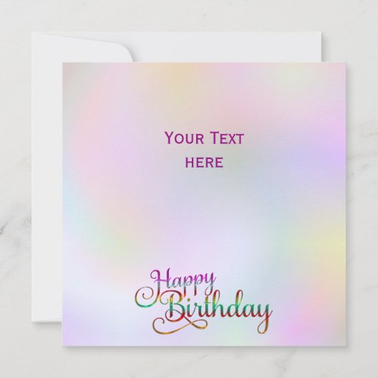 HOOG BIRTHDAY - tekstontwerp + uw eigen ideeën (Achterkant)