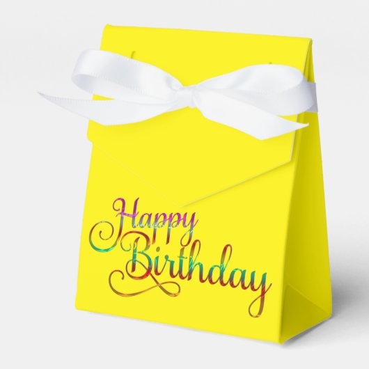 HOOG BIRTHDAY - tekstontwerp + uw eigen ideeën Bedankdoosjes (Voorkant Zijde)