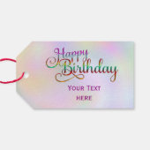 HOOG BIRTHDAY - tekstontwerp + uw eigen ideeën Cadeaulabel (Achterkant Horizontaal)
