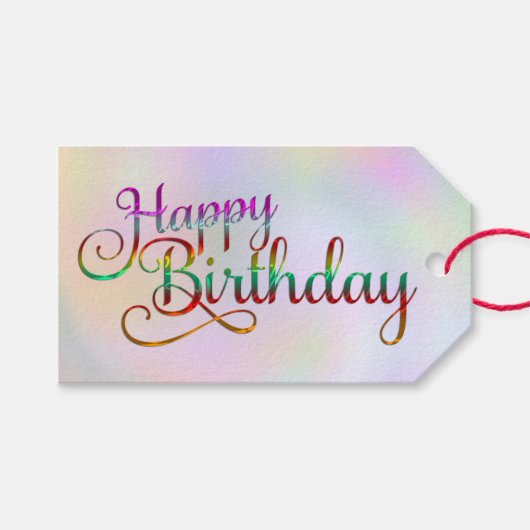 HOOG BIRTHDAY - tekstontwerp + uw eigen ideeën Cadeaulabel (Voorkant (Horizontaal))