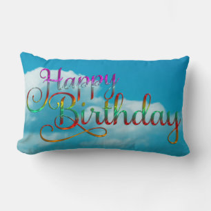 HOOG BIRTHDAY - tekstontwerp + uw eigen ideeën Kussen