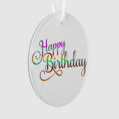 HOOG BIRTHDAY - tekstontwerp + uw eigen ideeën Ornament (voorkant)