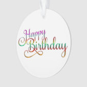 HOOG BIRTHDAY - tekstontwerp + uw eigen ideeën Ornament (voorkant)