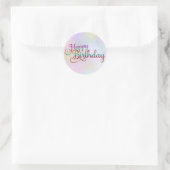 HOOG BIRTHDAY - tekstontwerp + uw eigen ideeën Ronde Sticker (Tas)