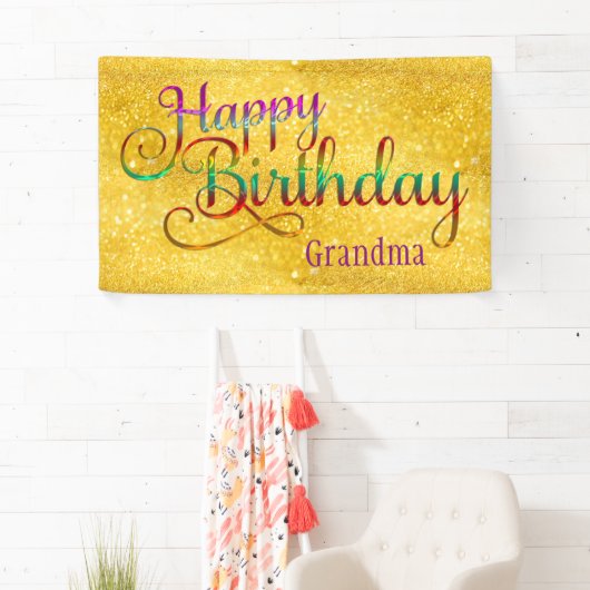 HOOG BIRTHDAY - tekstontwerp + uw eigen ideeën Spandoek (Insitu)