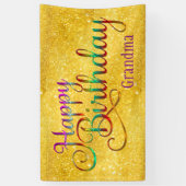 HOOG BIRTHDAY - tekstontwerp + uw eigen ideeën Spandoek (Verticaal)