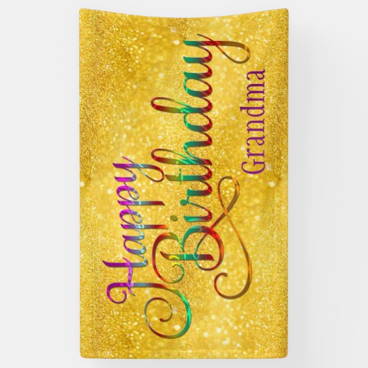 HOOG BIRTHDAY - tekstontwerp + uw eigen ideeën Spandoek (Verticaal)