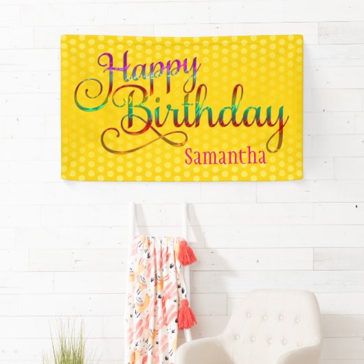 HOOG BIRTHDAY - tekstontwerp + uw eigen ideeën Spandoek (Insitu)