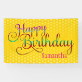 HOOG BIRTHDAY - tekstontwerp + uw eigen ideeën Spandoek (Horizontaal)